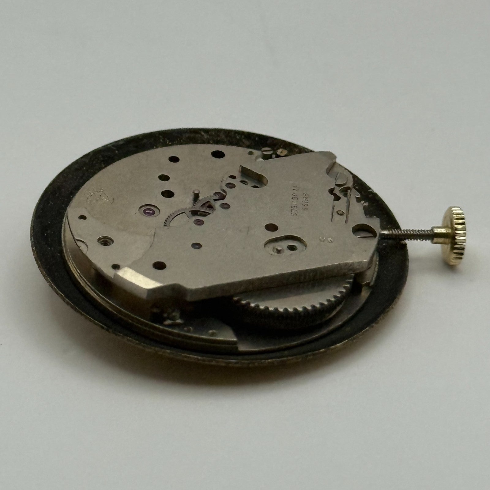 Inventic EB 8385-67 Watch Movement Manual Wind Vintage Swiss Parts Repair 22.2mm