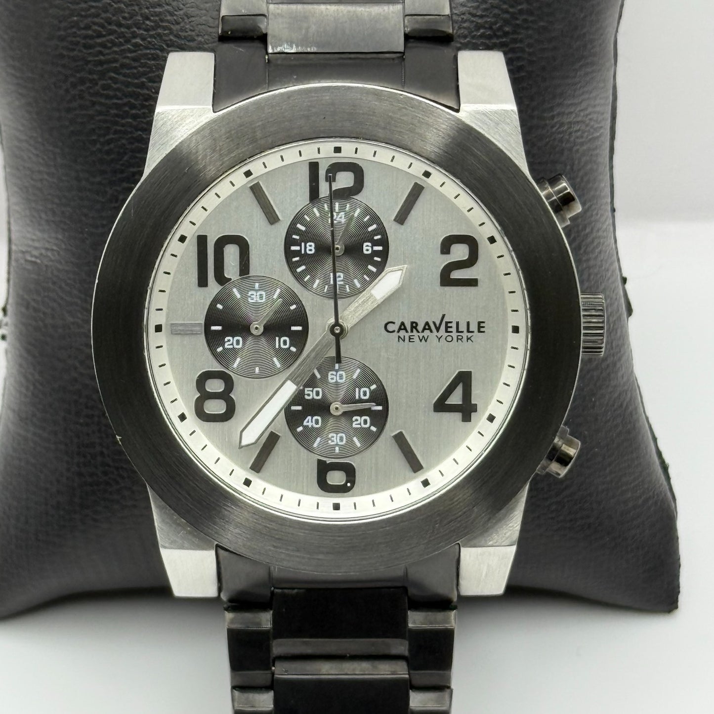 Caravelle New York Men's Chronograph Quartz Watch Japan 43mm PARTS REPAIR