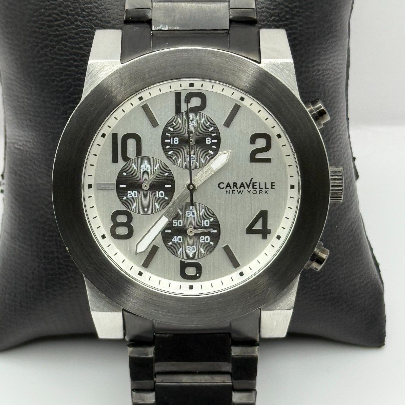 Caravelle New York Men's Chronograph Quartz Watch Japan 43mm PARTS REPAIR
