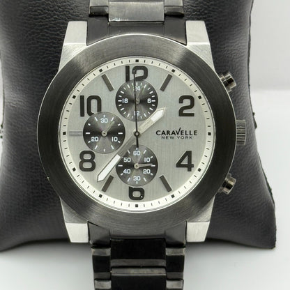 Caravelle New York Men's Chronograph Quartz Watch Japan 43mm PARTS REPAIR