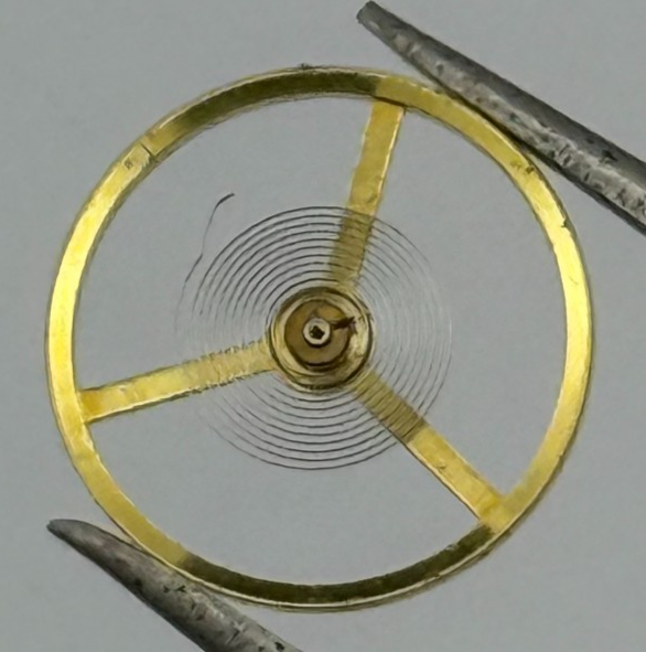 c.603 Balance Wheel Complete And Spring 10 1/2''' Watch Movement Parts NOS