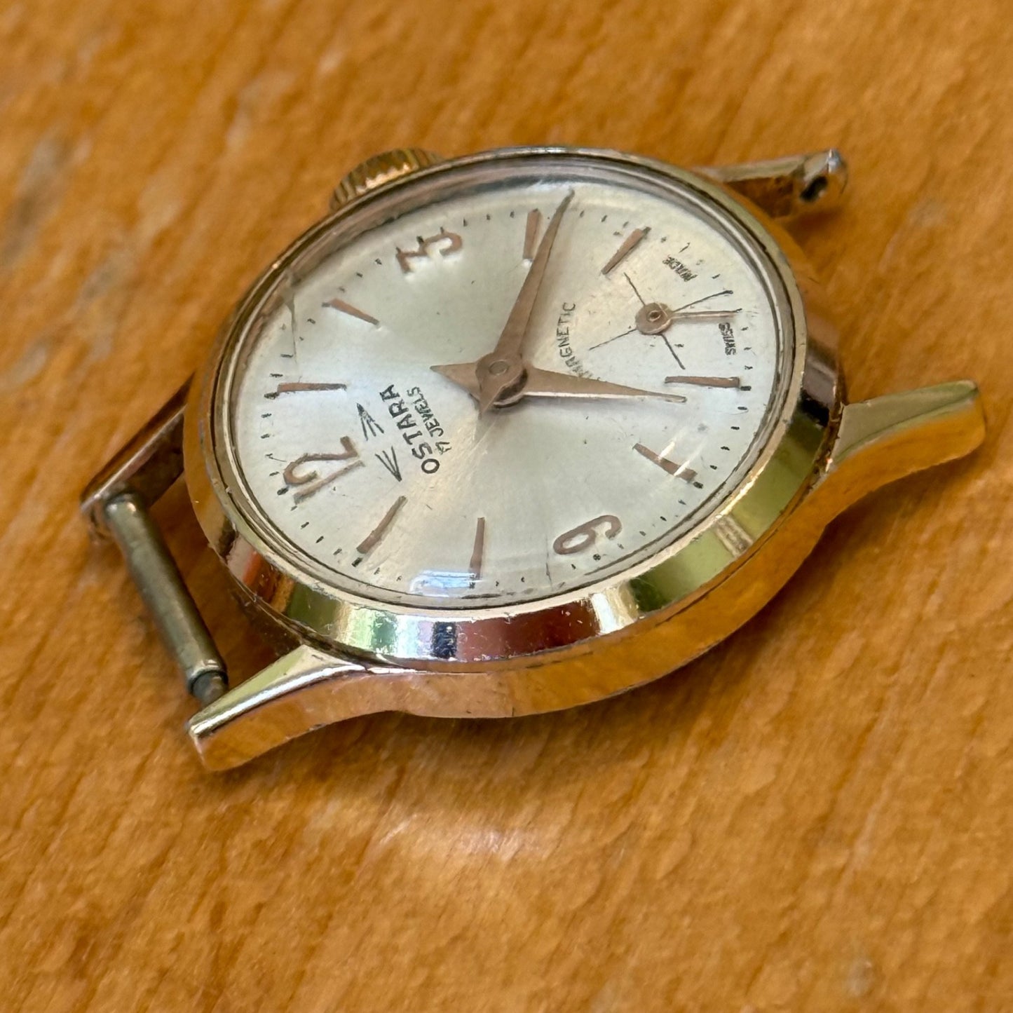 22mm Running Vintage Ostara 17 Jewels Swiss Sub Seconds Manual Wind Watch PARTS