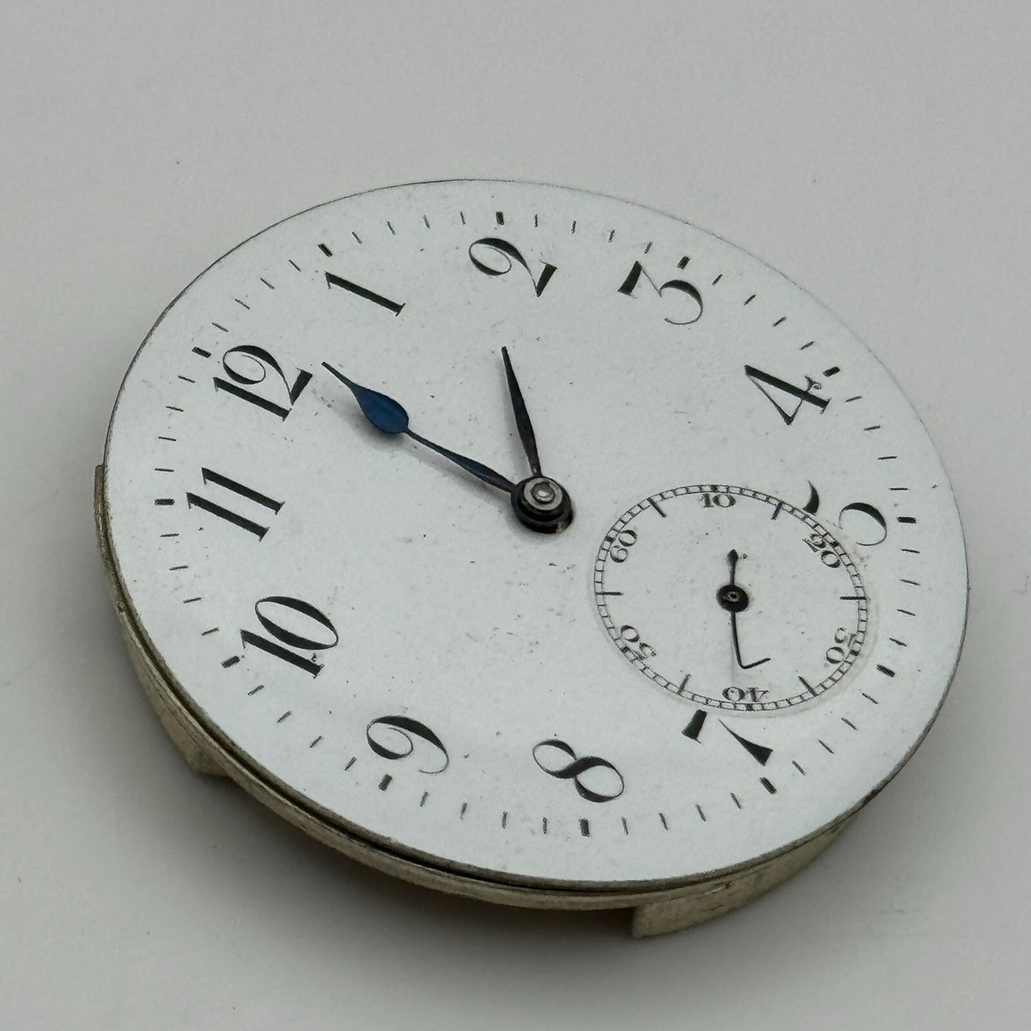 43.1mm Vintage Open Face Swiss Made Pocket Watch Movement PARTS REPAIR SPARES