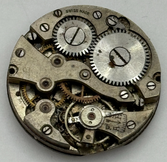 23.6mm Unidentified Swiss Made Vintage Manual Wind Watch Movement PARTS SPARES