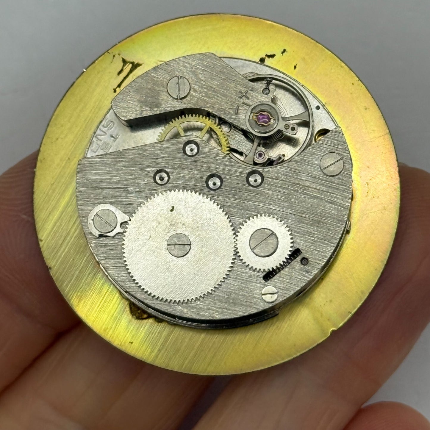 28.9mm Vintage Lazer Nanjing SN2 Manual Wind Watch Movement PARTS REPAIR