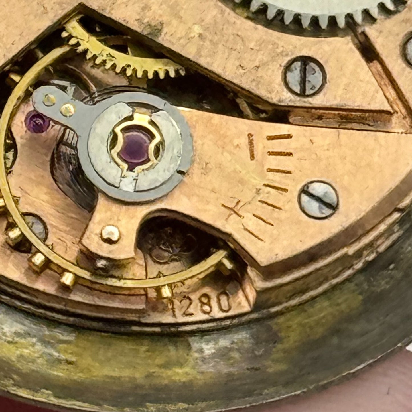 23.6mm Garrard ETA 1280 Balance Ok Watch Movement Swiss Vintage PARTS SPARES