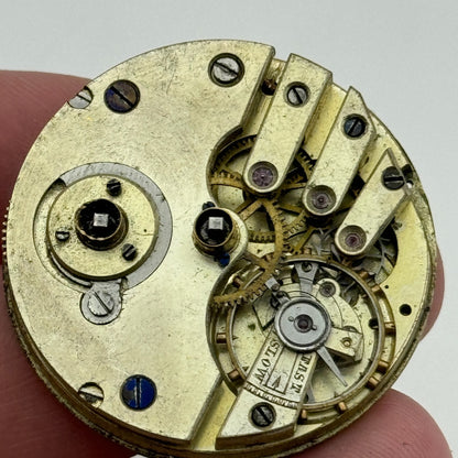 36.2mm Unidentified Antique Key Wound Pocket Watch Movement PARTS REPAIR SPARES