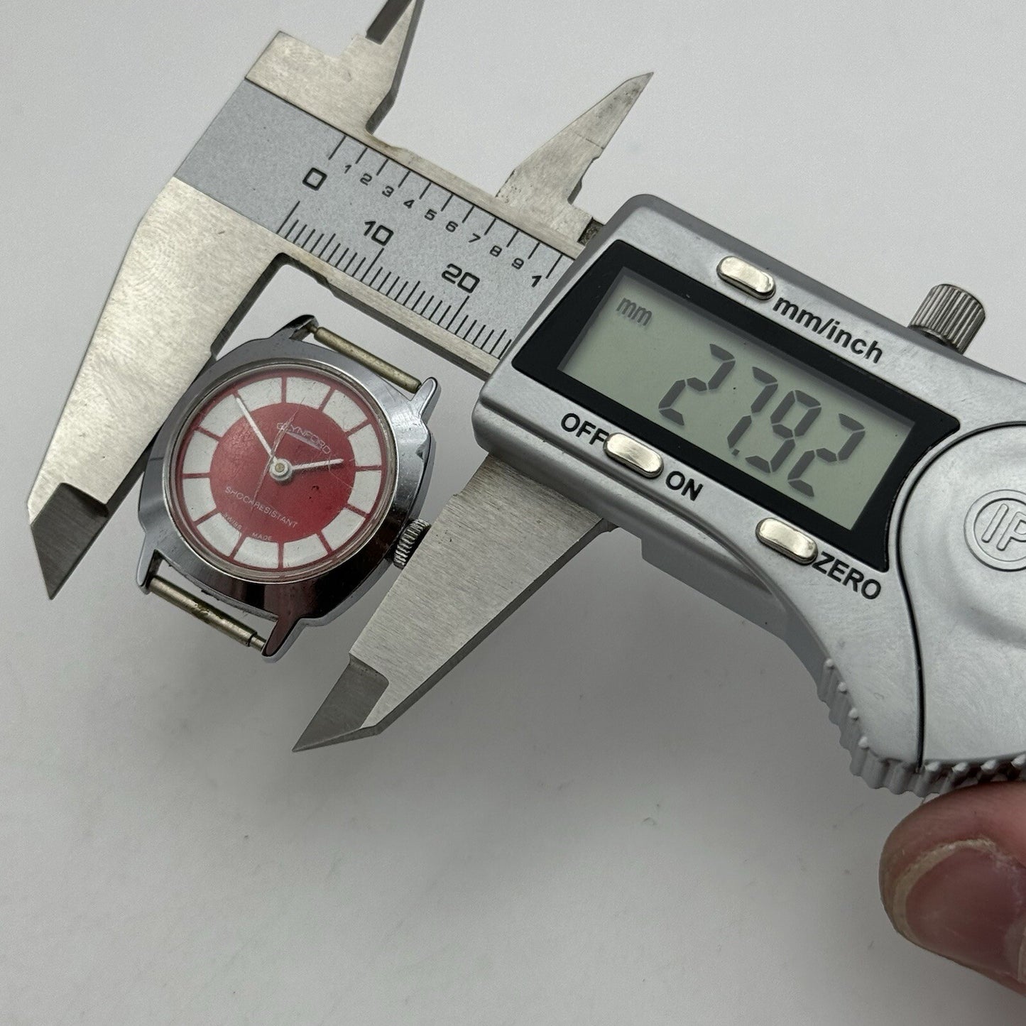 26mm Ladies Manual Wind Glynford Basis Red DialSwiss Watch FOR PARTS TO RESTORE