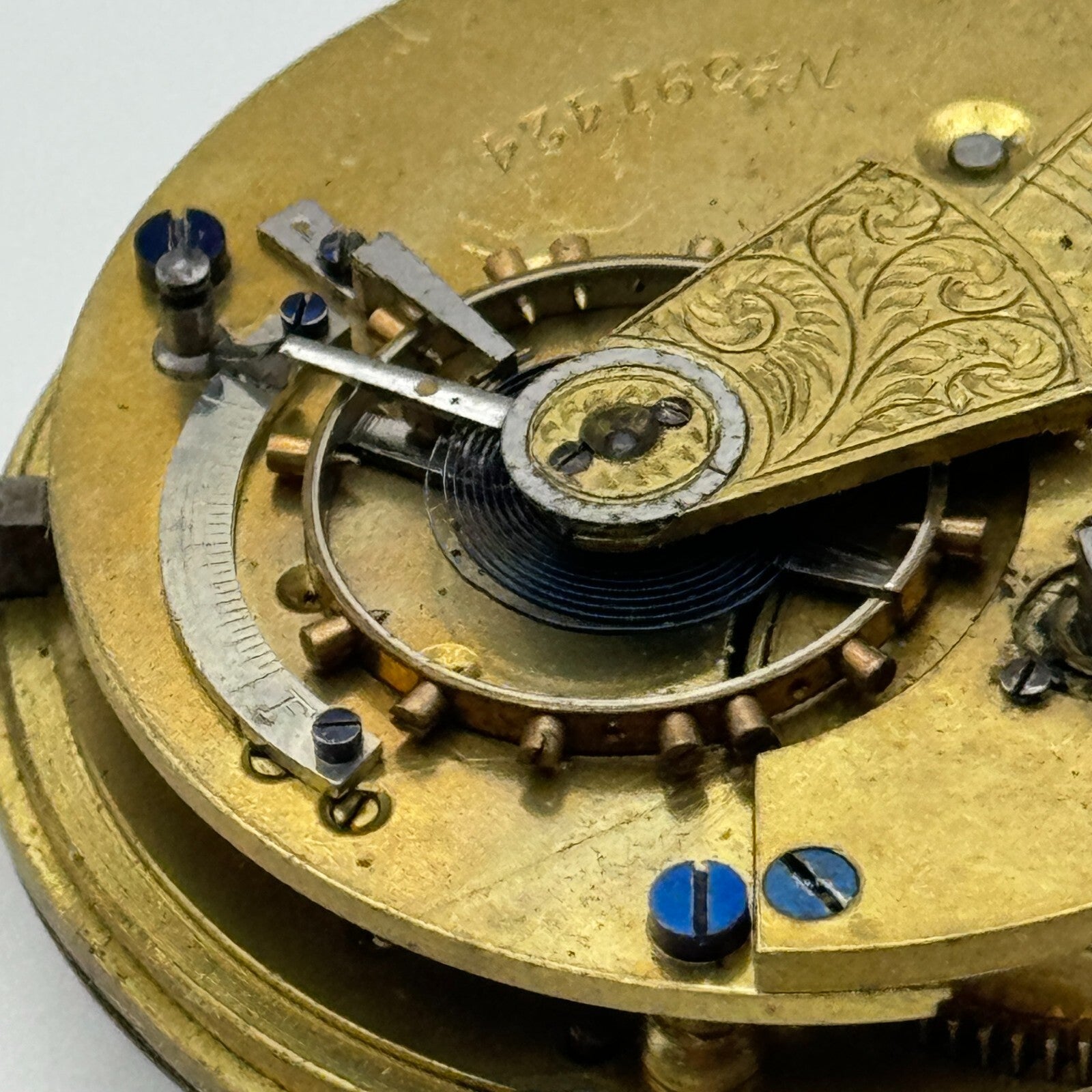 44.6mm Antique J G Graves English Express Lever Pocket Watch Movement PARTS