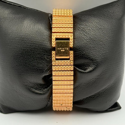 Infinite Ladies Quartz Watch Gold Tone Crystal Accents Bracelet Working 25mm