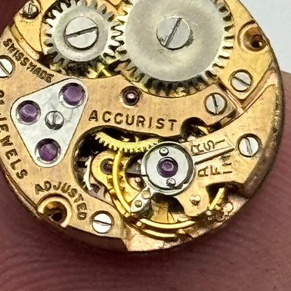 13.6mm Accurist Felsa 21 Balance Ok Manual Wind Swiss Watch Movement PARTS SPARE