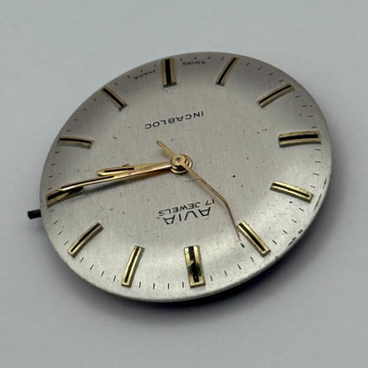 Avia ETA 2391 Watch Movement Manual Wind Vintage Swiss 17 Jewels Parts 25.7mm