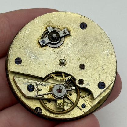 44mm Antique Key Wound Pocket Watch Movement Dial PARTS REPAIR SPARES