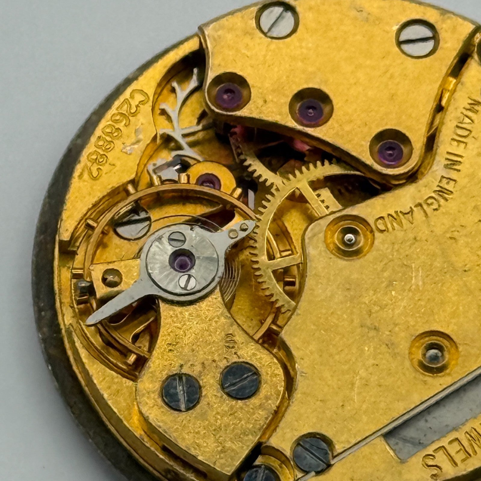 Smiths De Luxe 15 Jewels C268882 Watch Movement Manual Wind Vintage Parts 26.9mm