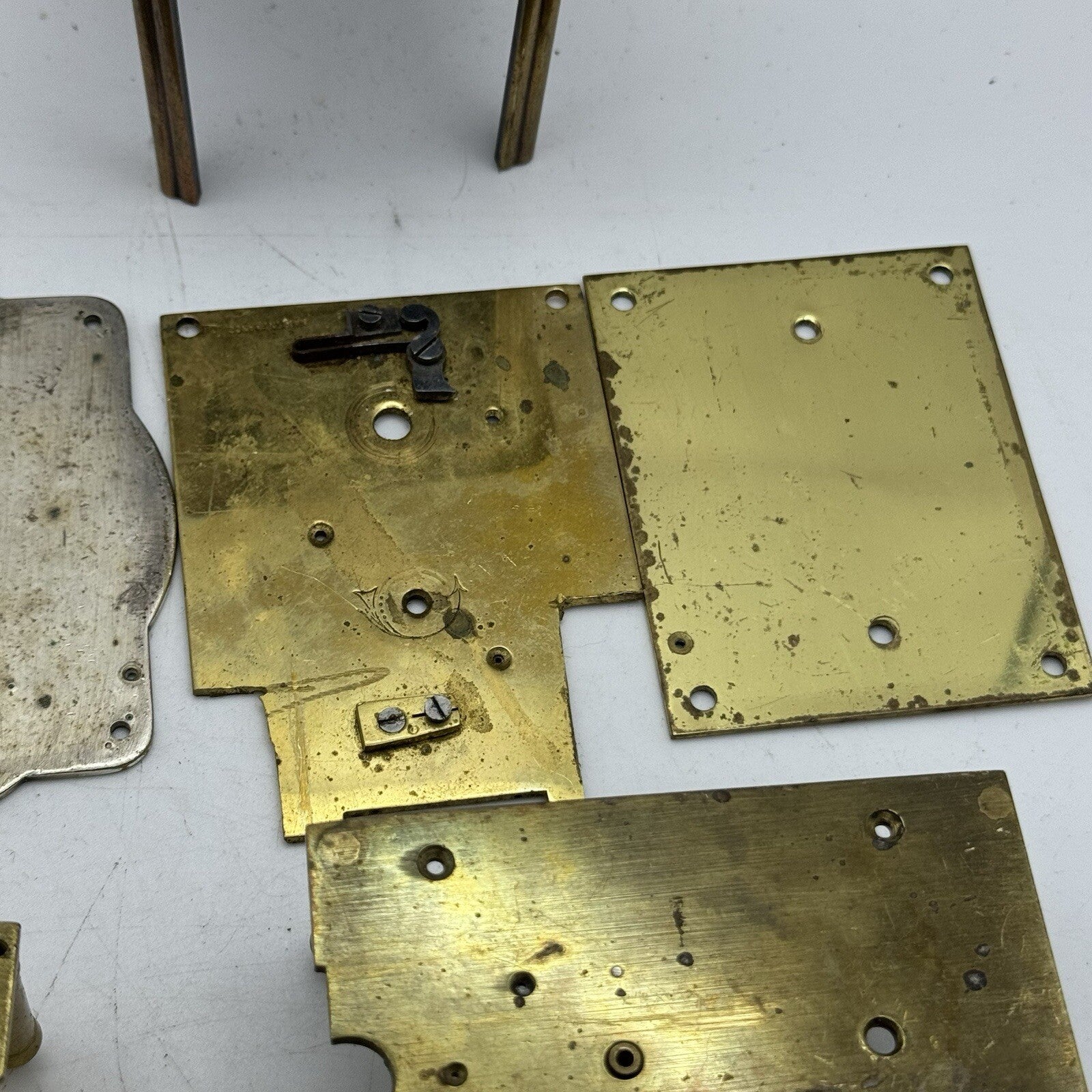 Unidentified Antique Clock Parts Unknown Origin Or Age See Photos Parts Repair
