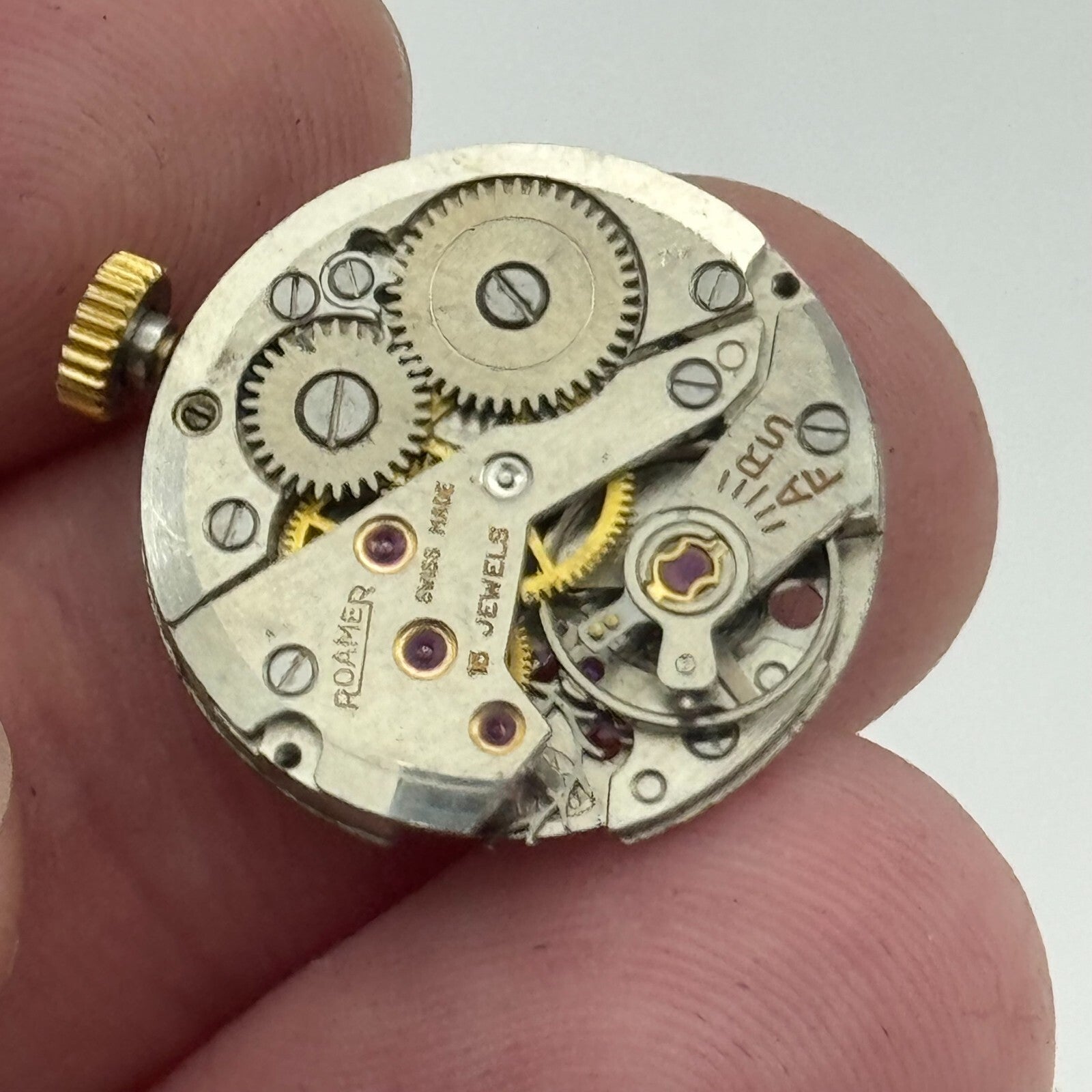 22.2mm Roamer MST 450 Manual Wind 15 Jewels Watch Movement Swiss Made PARTS