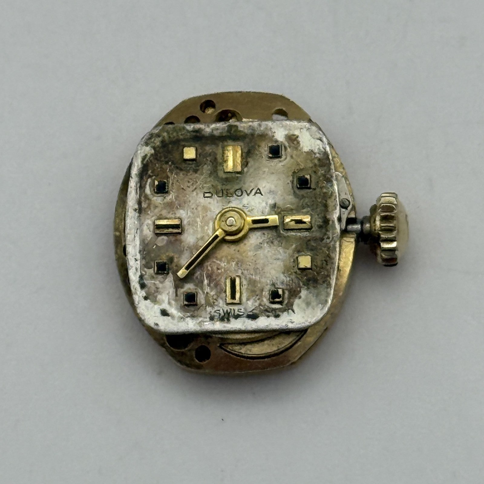 12.9mm Vintage Bulova 5BC Manual Wind Watch Movement PARTS REPAIR