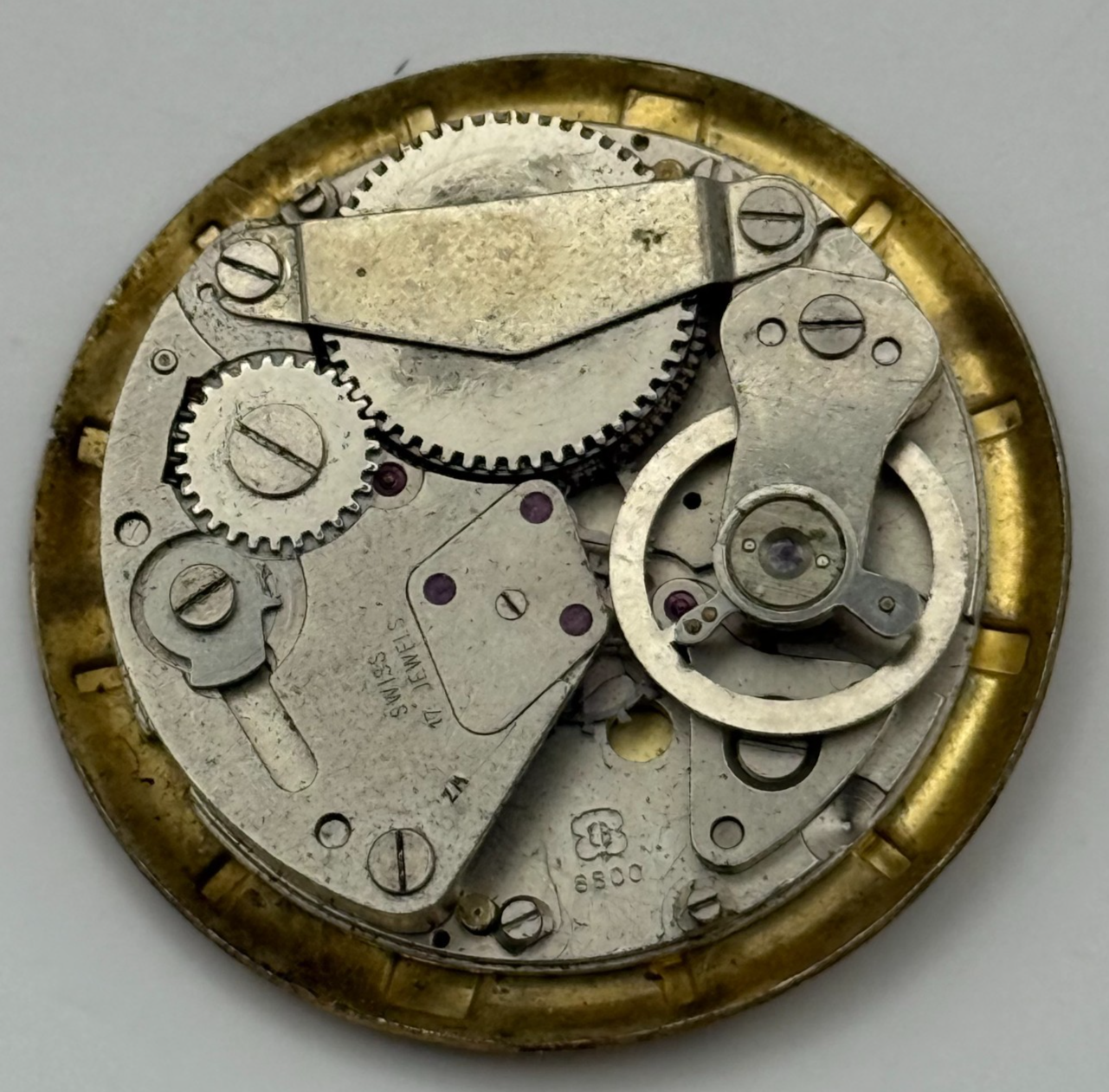 EB 8800 Watch Movement Dimetron Manual Wind Vintage Swiss Parts Repair 26.9mm