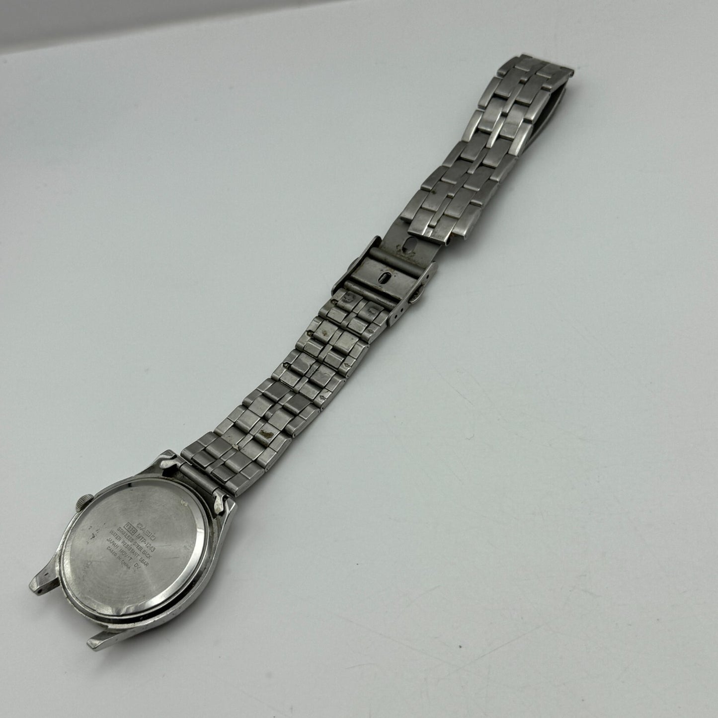 40mm Men’s Working Casio MTP-1243 Water Resist 50M Purple Dial Watch New Battery