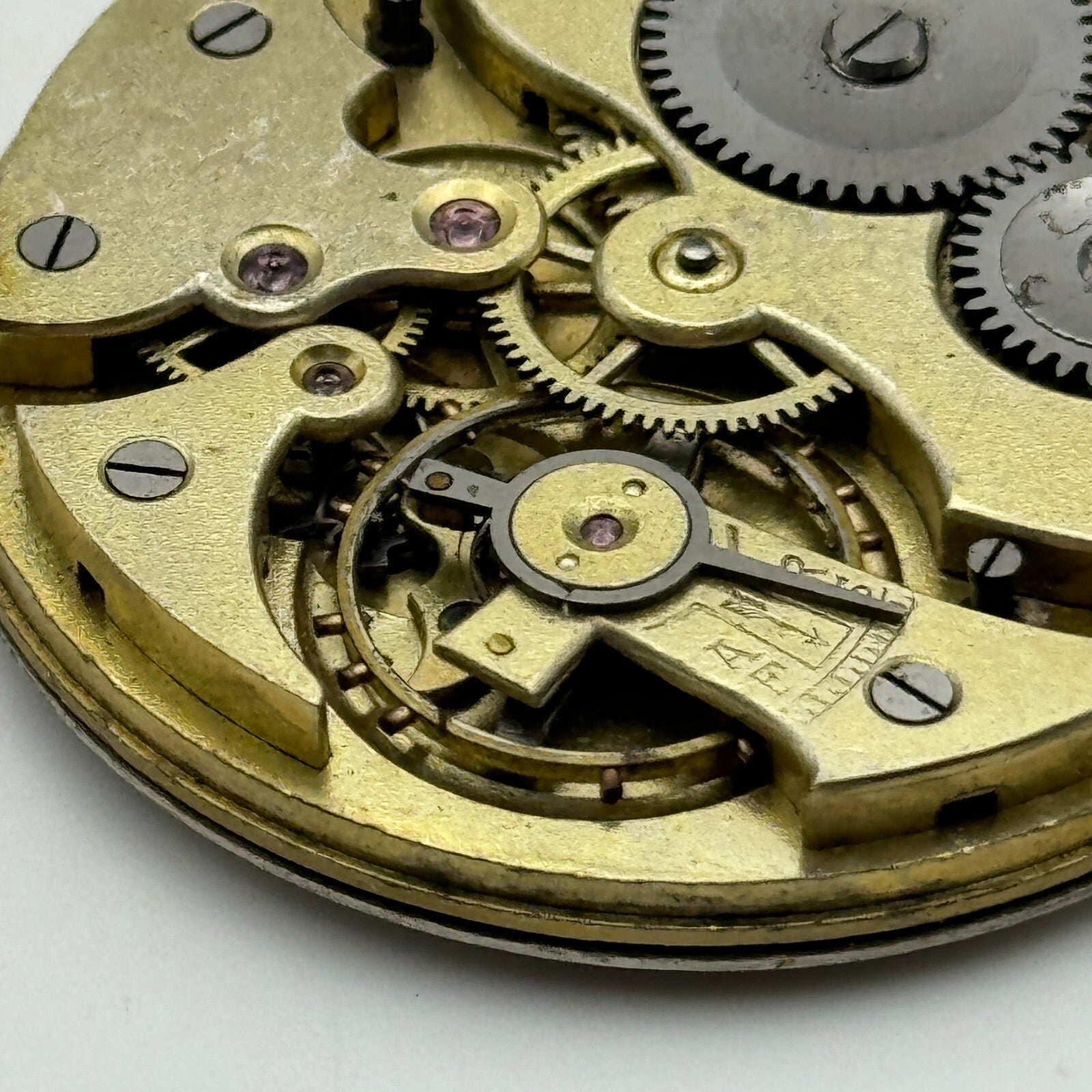 42.1mm Vintage Open Face Swiss Pocket Watch Movement PARTS REPAIR SPARES