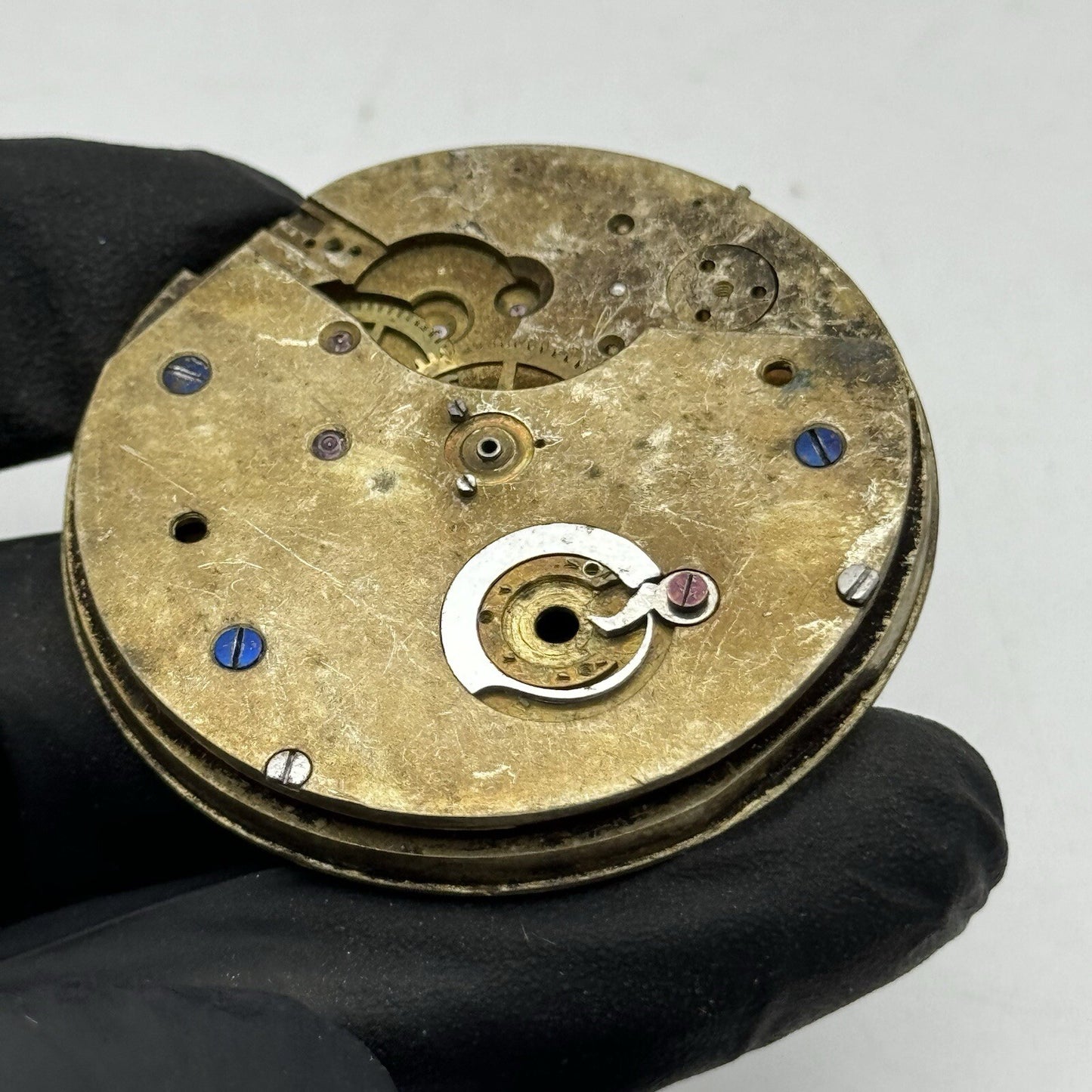 47.5mm Manual Wind Unidentified Key Wound Pocket Watch Movement FOR PARTS