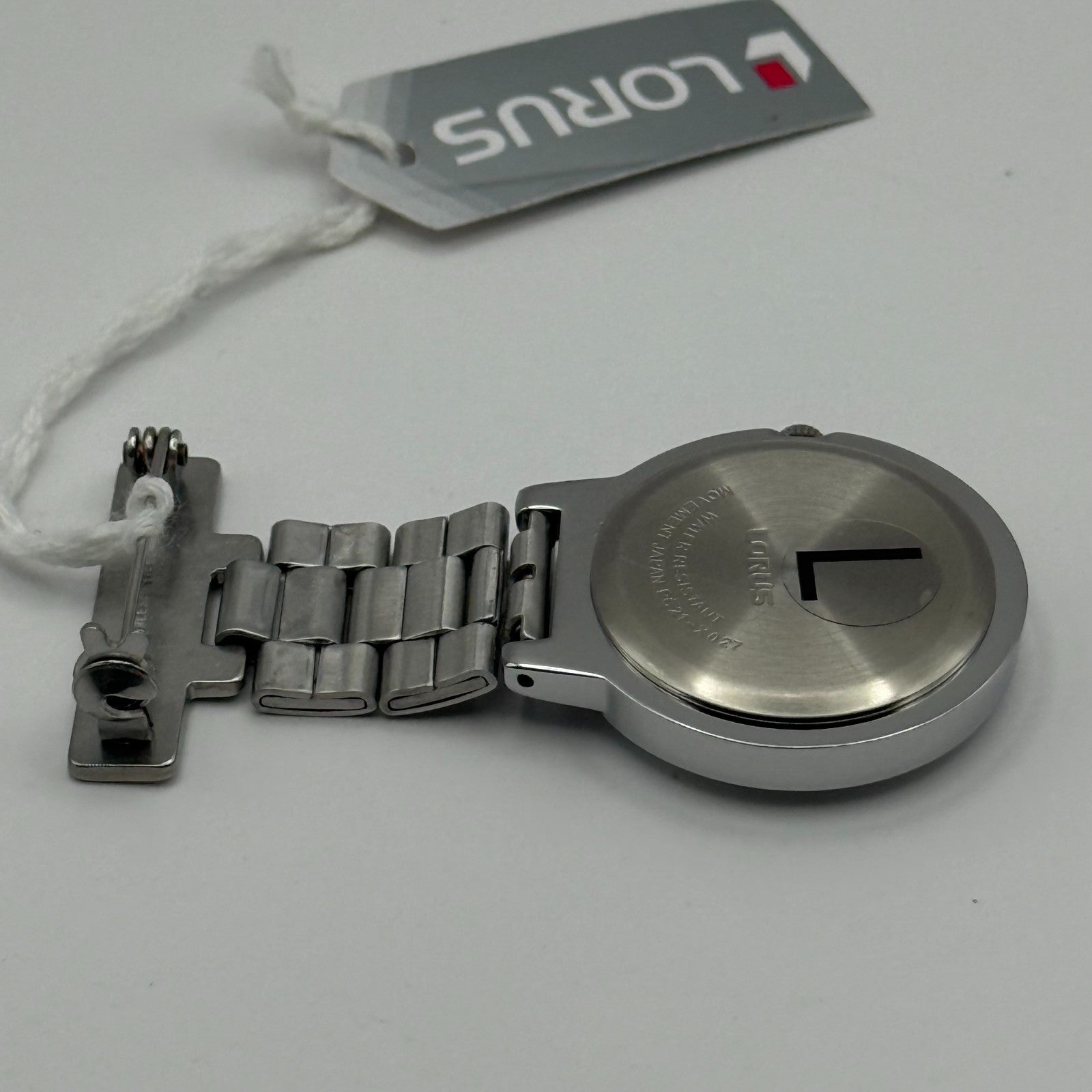 Lorus Ladies Quartz Fob Nurse Watch Floral Dial Steel Japan Working 29mm