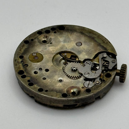 23.6mm Running Unidentified Swiss Trench Watch Movement Manual Wind  PARTS