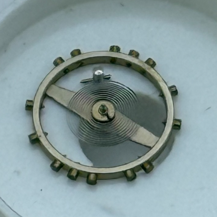 FEF 250 Balance Wheel Complete And Spring 8 3/4''' Watch Movement Parts NOS 