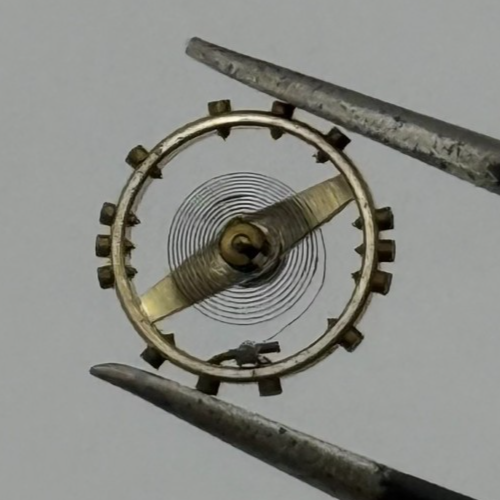 AM 115 Balance Wheel Complete And Spring 5 1/2’’’ Renata Watch Movement Parts