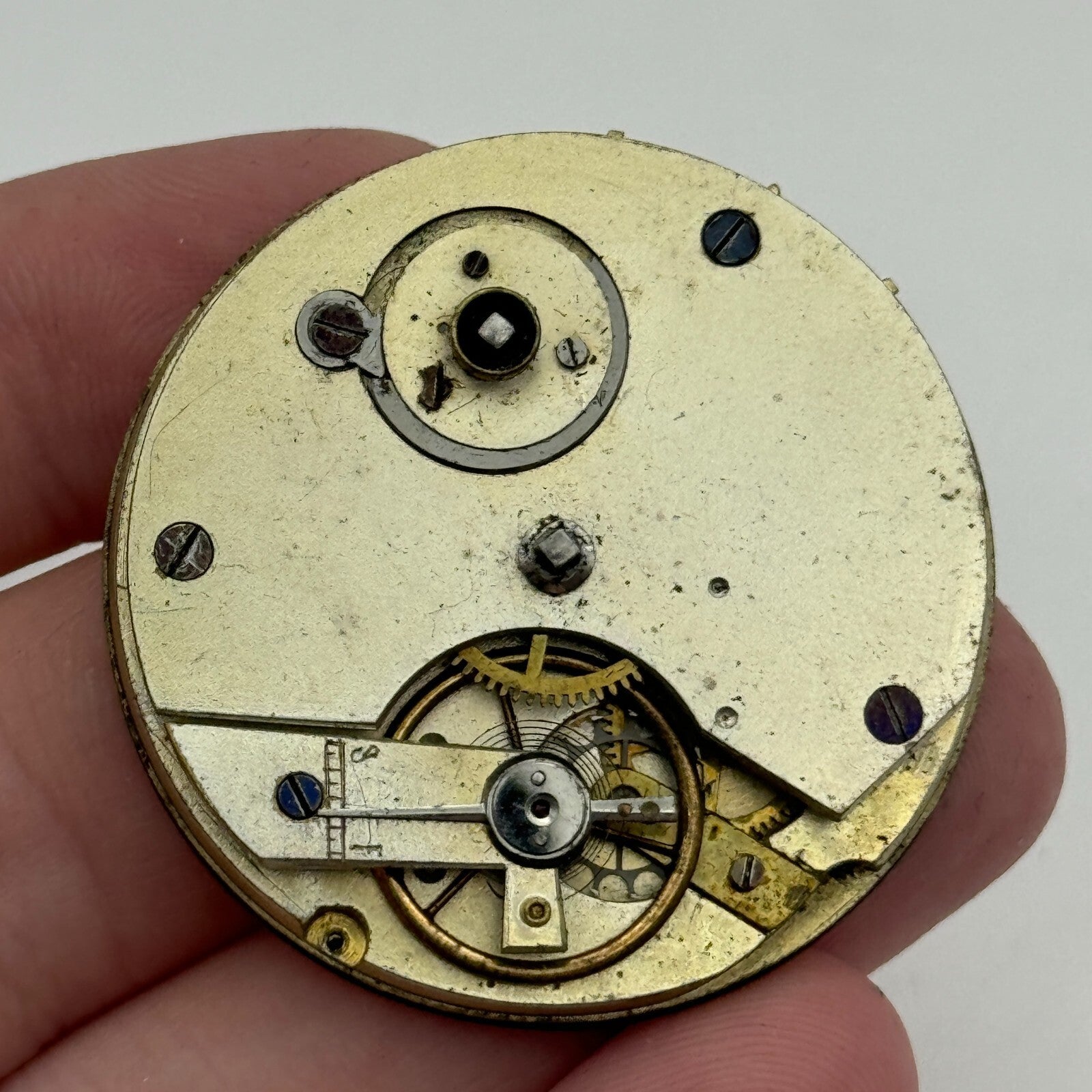 41.1mm J H Stanley Deptford Balance Intact Key Wound Pocket Watch Movement PARTS