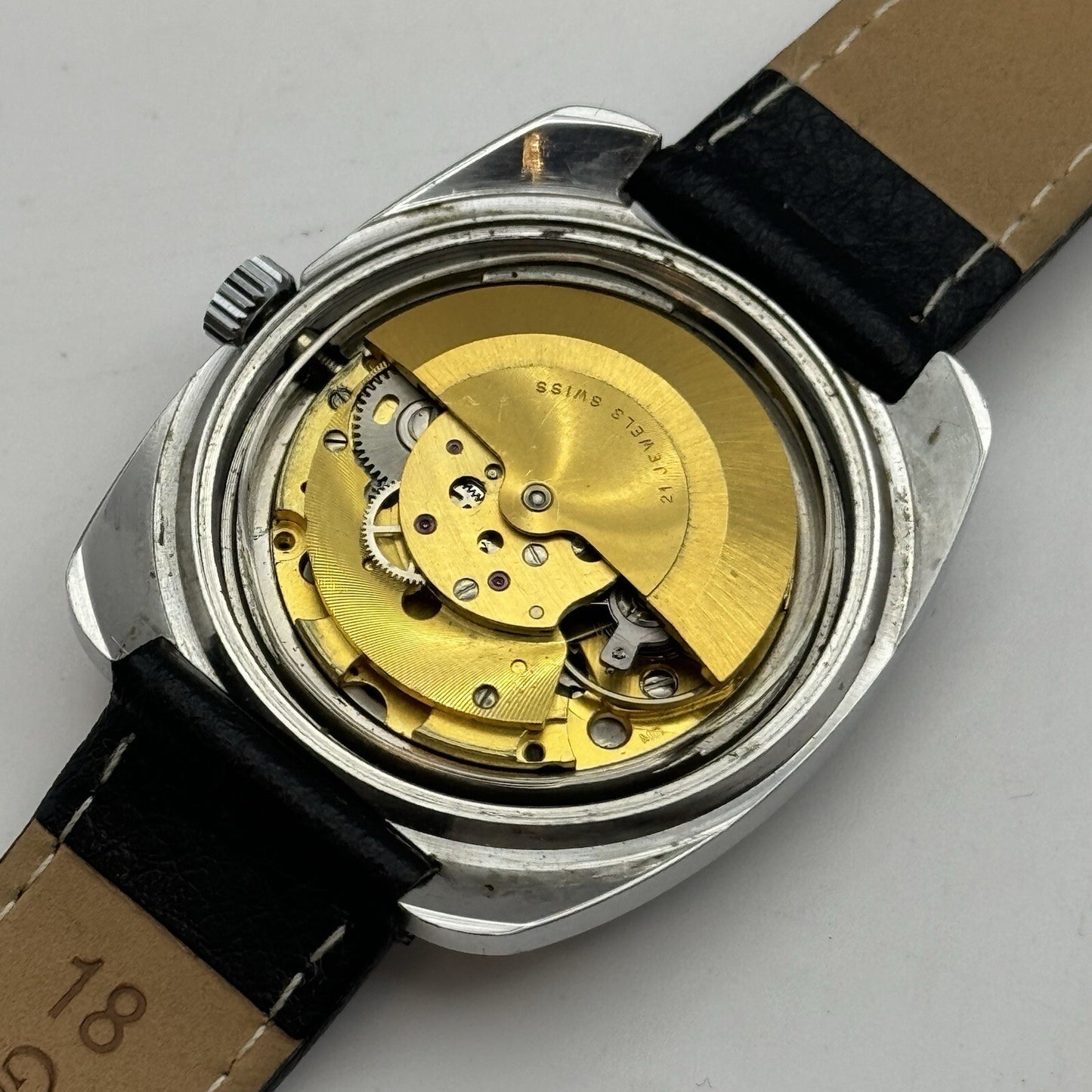 36mm Men’s Rotary Automatic AS 1916 Sweep Seconds Day Date Watch TO RESTORE