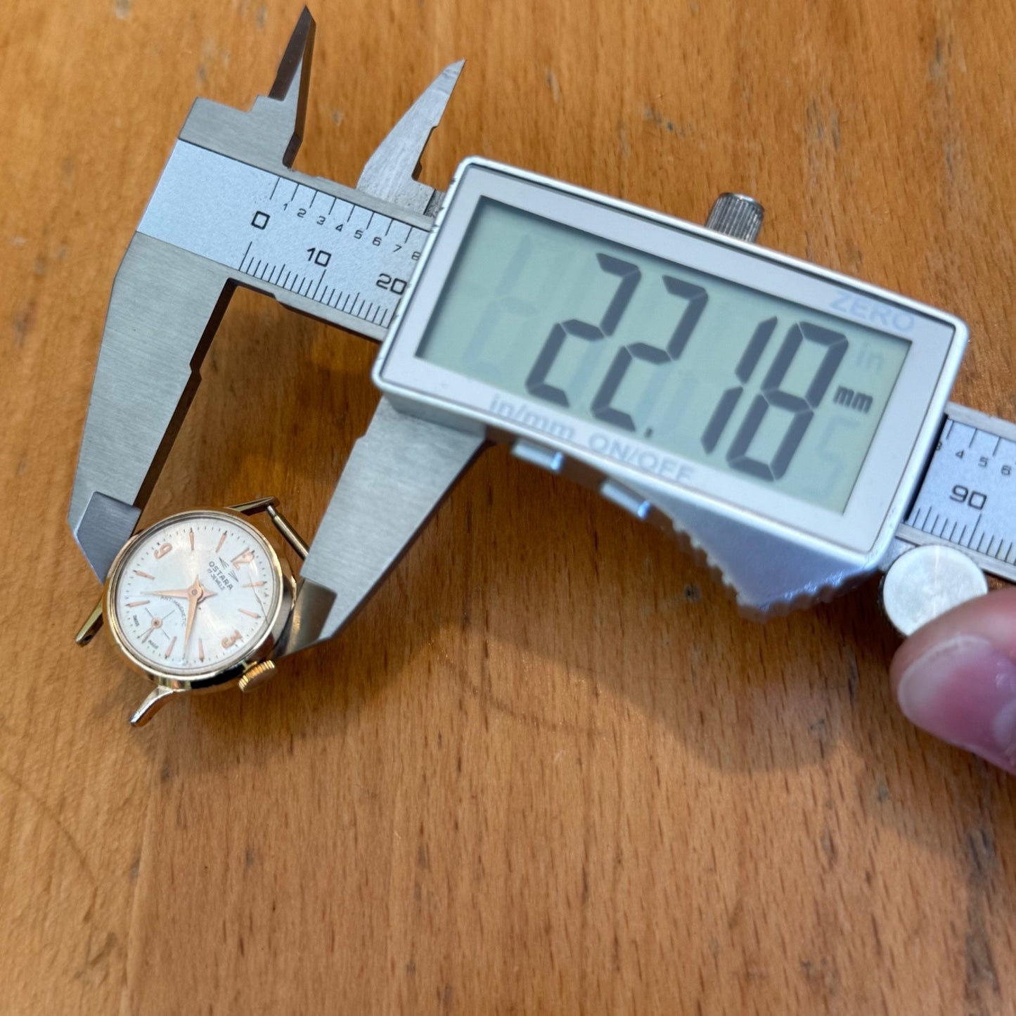 22mm Running Vintage Ostara 17 Jewels Swiss Sub Seconds Manual Wind Watch PARTS