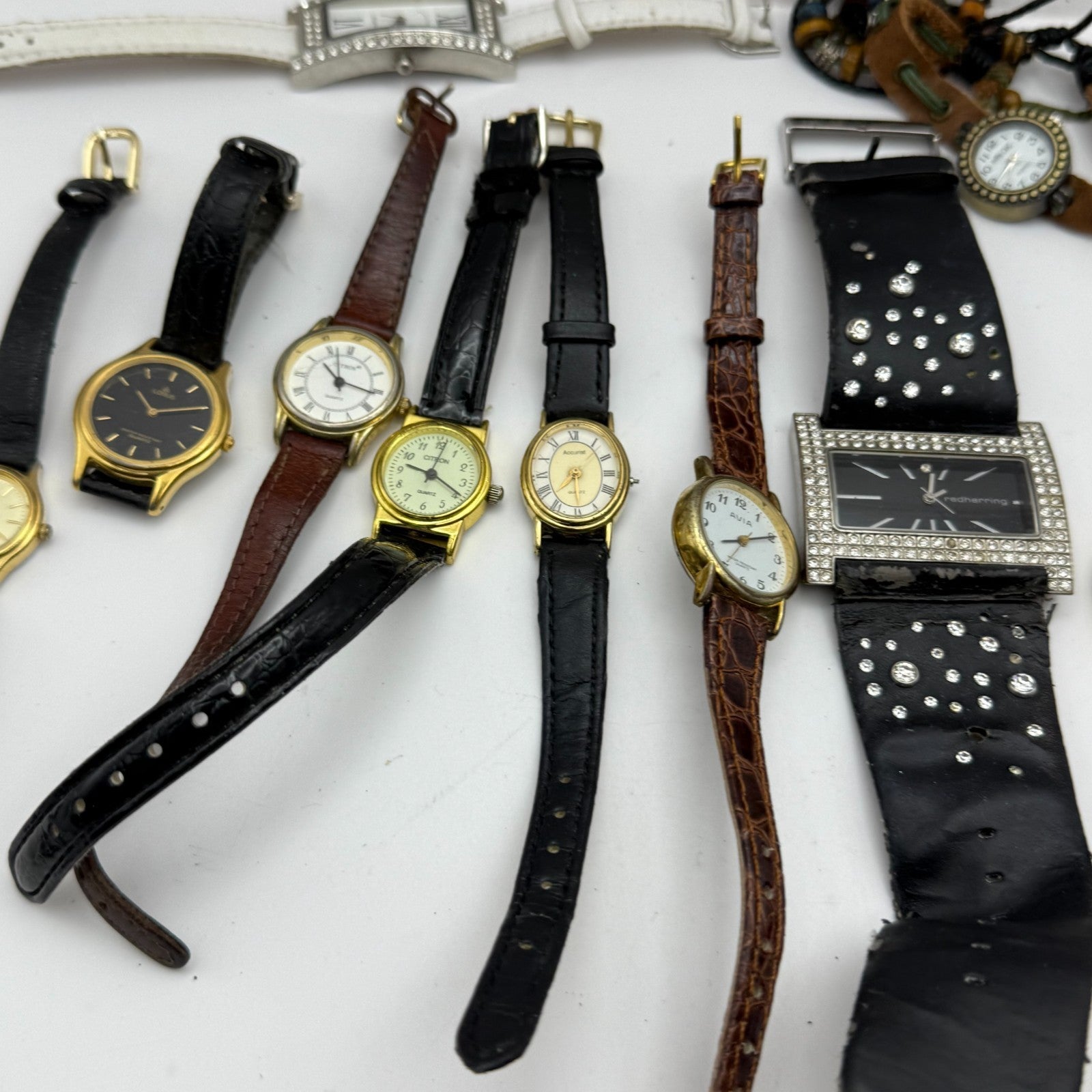 Large Bundle Of Vintage / Modern Quartz Watches Joblot UNTESTED PARTS REPAIR