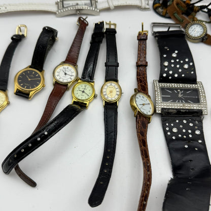 Large Bundle Of Vintage / Modern Quartz Watches Joblot UNTESTED PARTS REPAIR