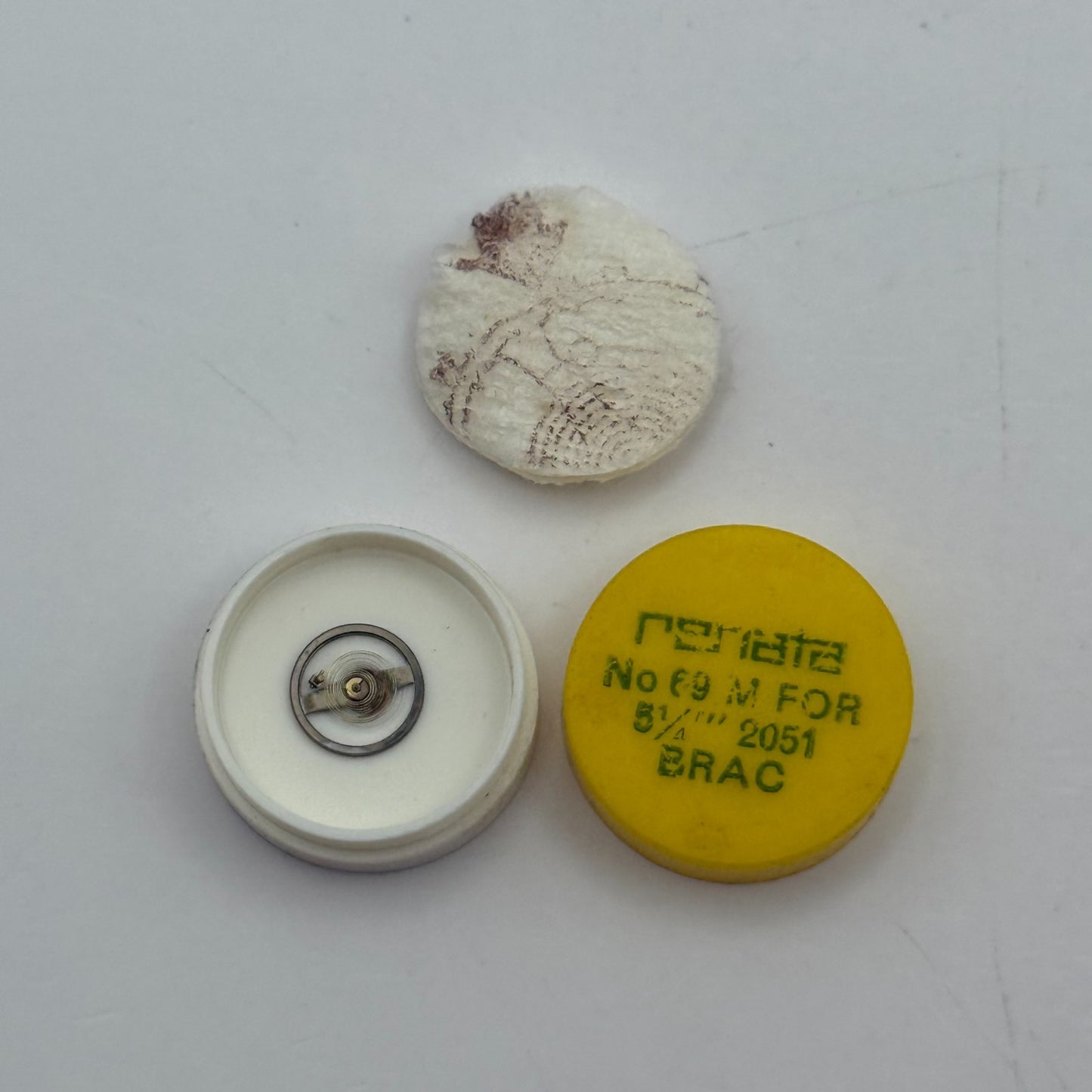 Brac 2051 Balance Wheel Complete And Spring 5 1/4''' 69 M Watch Movement Parts 