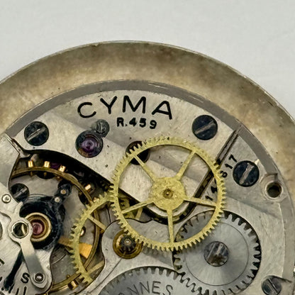 Cyma R.459 Cymaflex Watch Movement Manual Wind Vintage Swiss Parts Repair 23.5mm