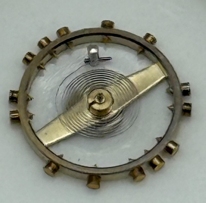 FEF 370 371 Balance Wheel Complete And Spring  176 Watch Movement Parts NOS