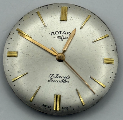 AS 1702/03 Watch Movement Date Rotary Manual Wind Vintage Swiss Parts 25.9mm
