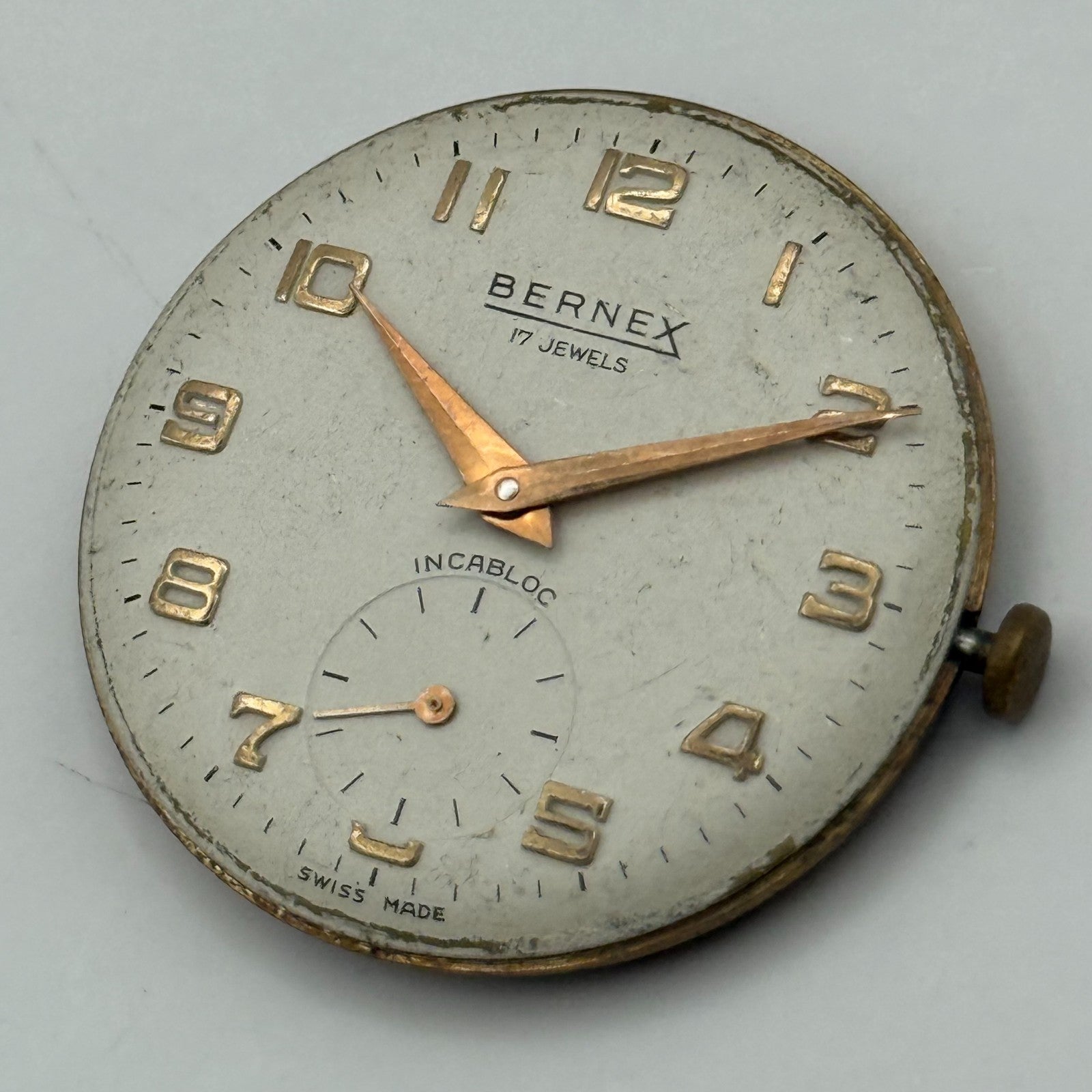 AS 1634 Watch Movement Bernex Manual Wind Vintage Swiss Parts Repair 29.6mm