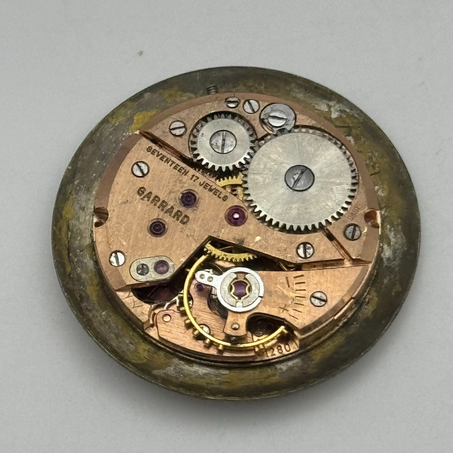 23.6mm Garrard ETA 1280 Balance Ok Watch Movement Swiss Vintage PARTS SPARES
