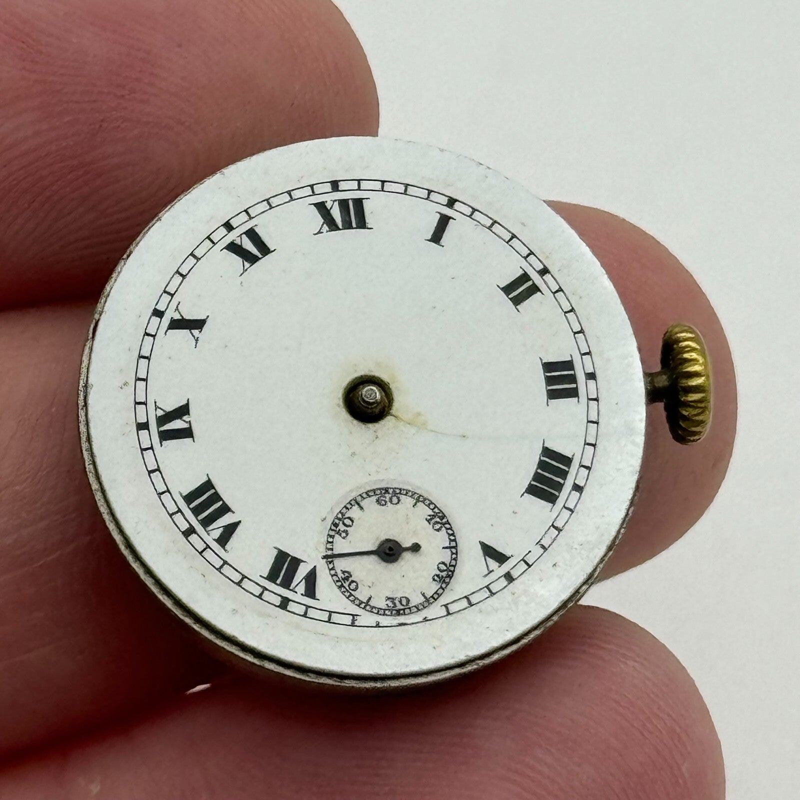 23.6mm Unidentified Balance Intact Trench Watch Movement Manual Wind Swiss PARTS