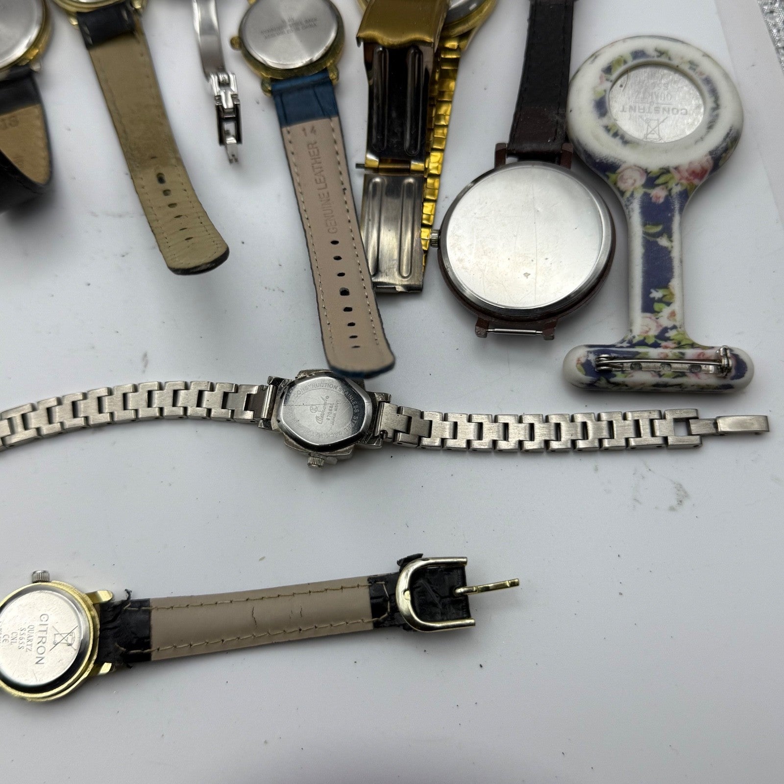 Bundle Of 16 Quartz Watches Modern / Vintage Untested Parts / Repair / Crafts