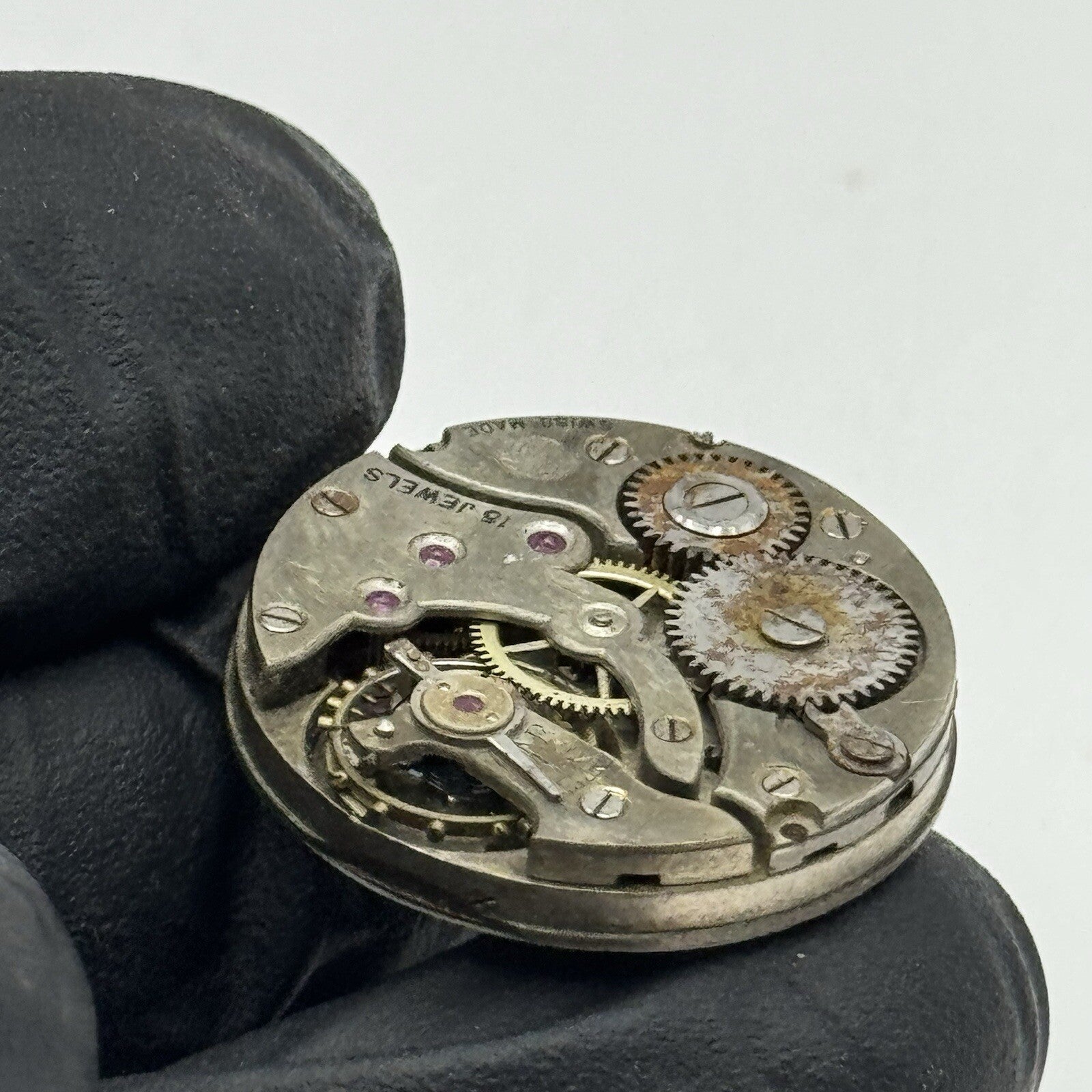 24.9mm Military Dial Dreadnought Watch Movement Swiss Parts Repair Restore