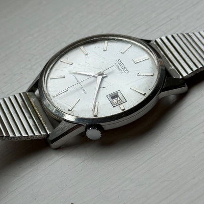 Men's Vintage Seiko Full AutoWinding Watch Diashock Bracelet 36mm Japan Running