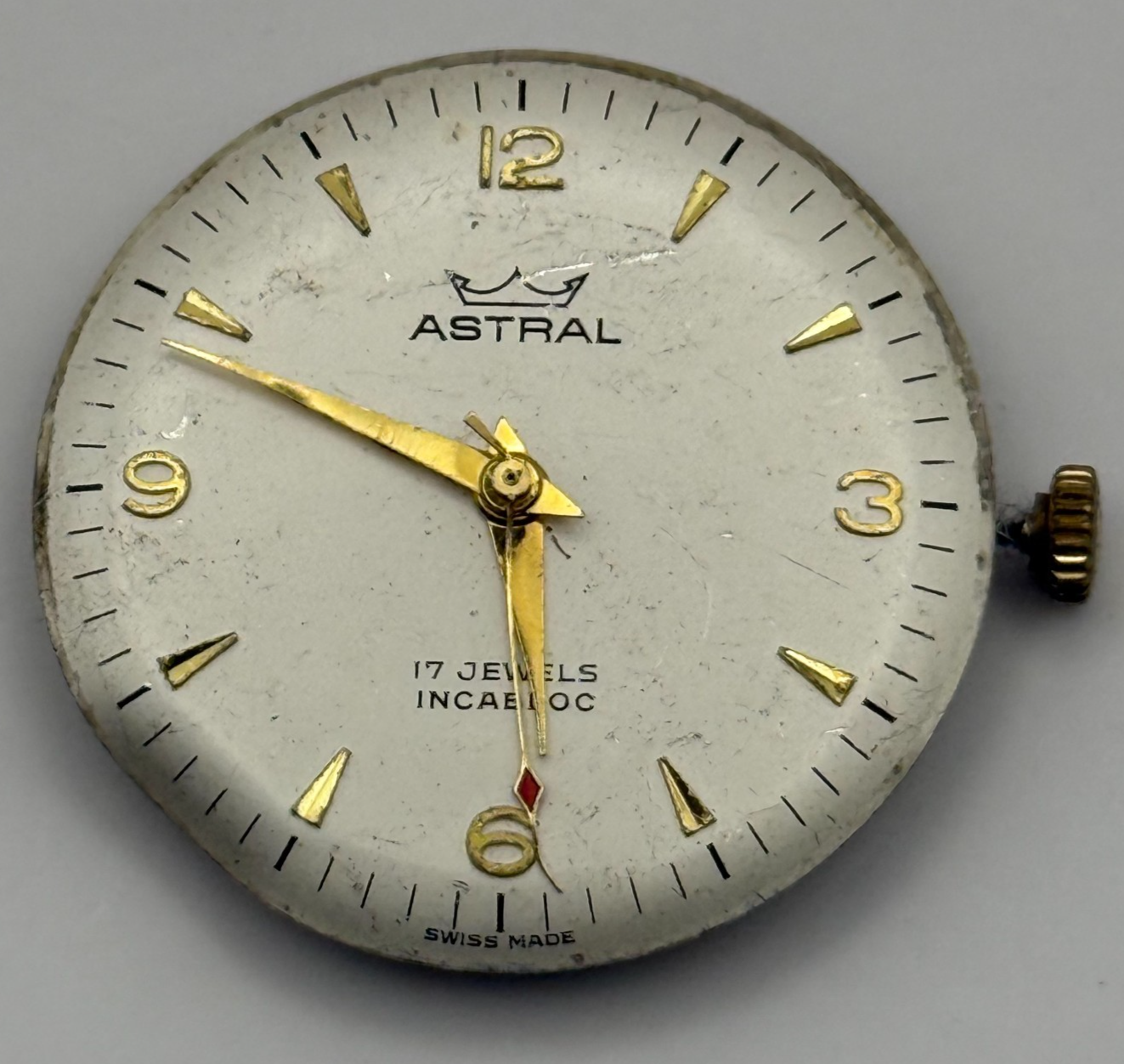 FHF ST 96 Watch Movement Astral Manual Wind Vintage Swiss Parts Repair 25.6mm