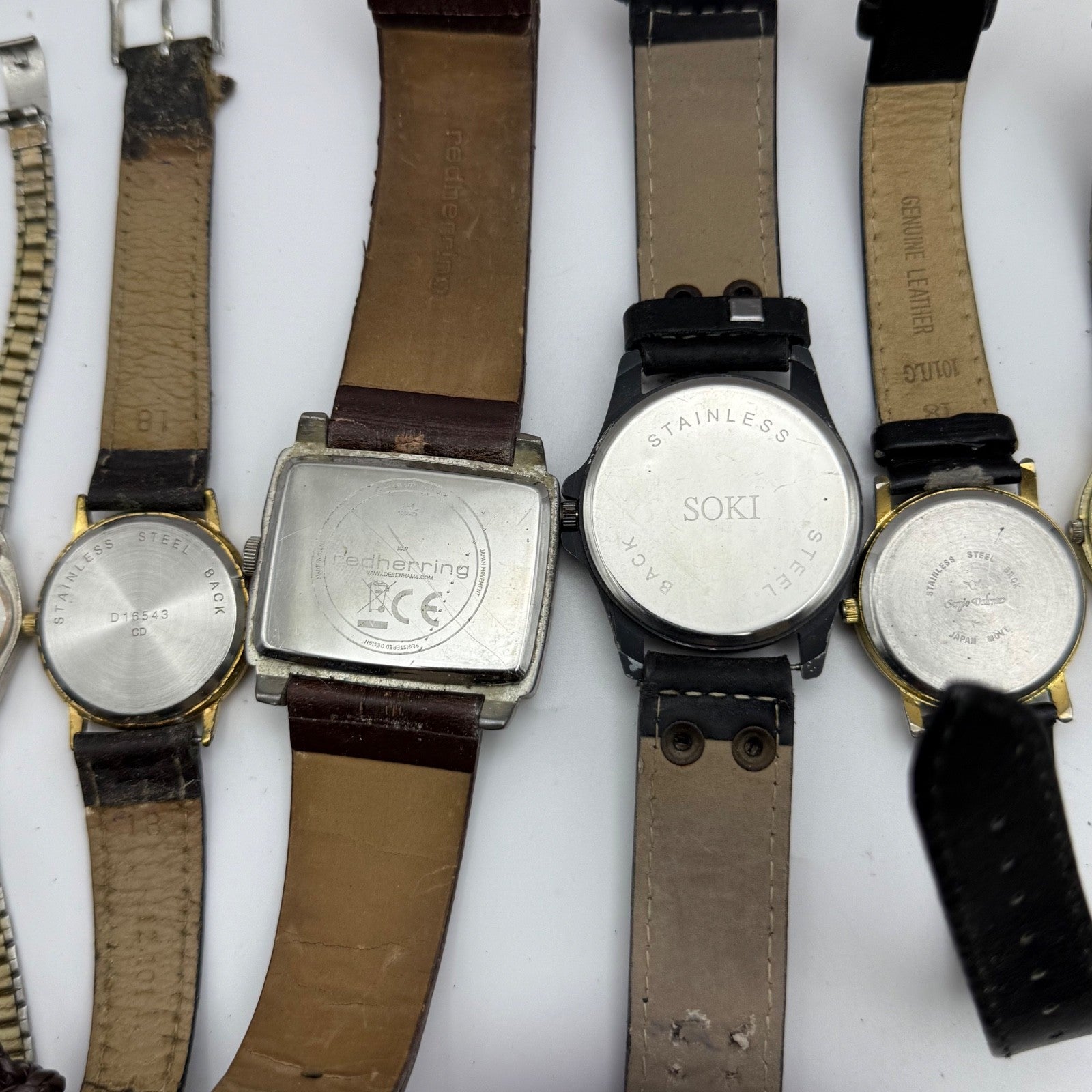 Bundle Of 16 Quartz Watches Modern / Vintage Untested Parts / Repair / Crafts