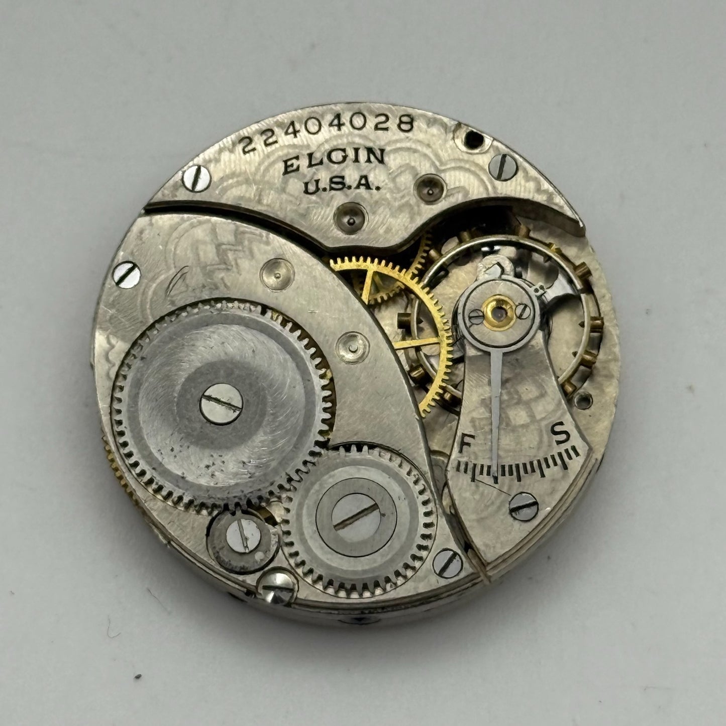 1920 Antique 3/0s Elgin 463 Model 3 American Watch Movement PARTS REPAIR SPARES
