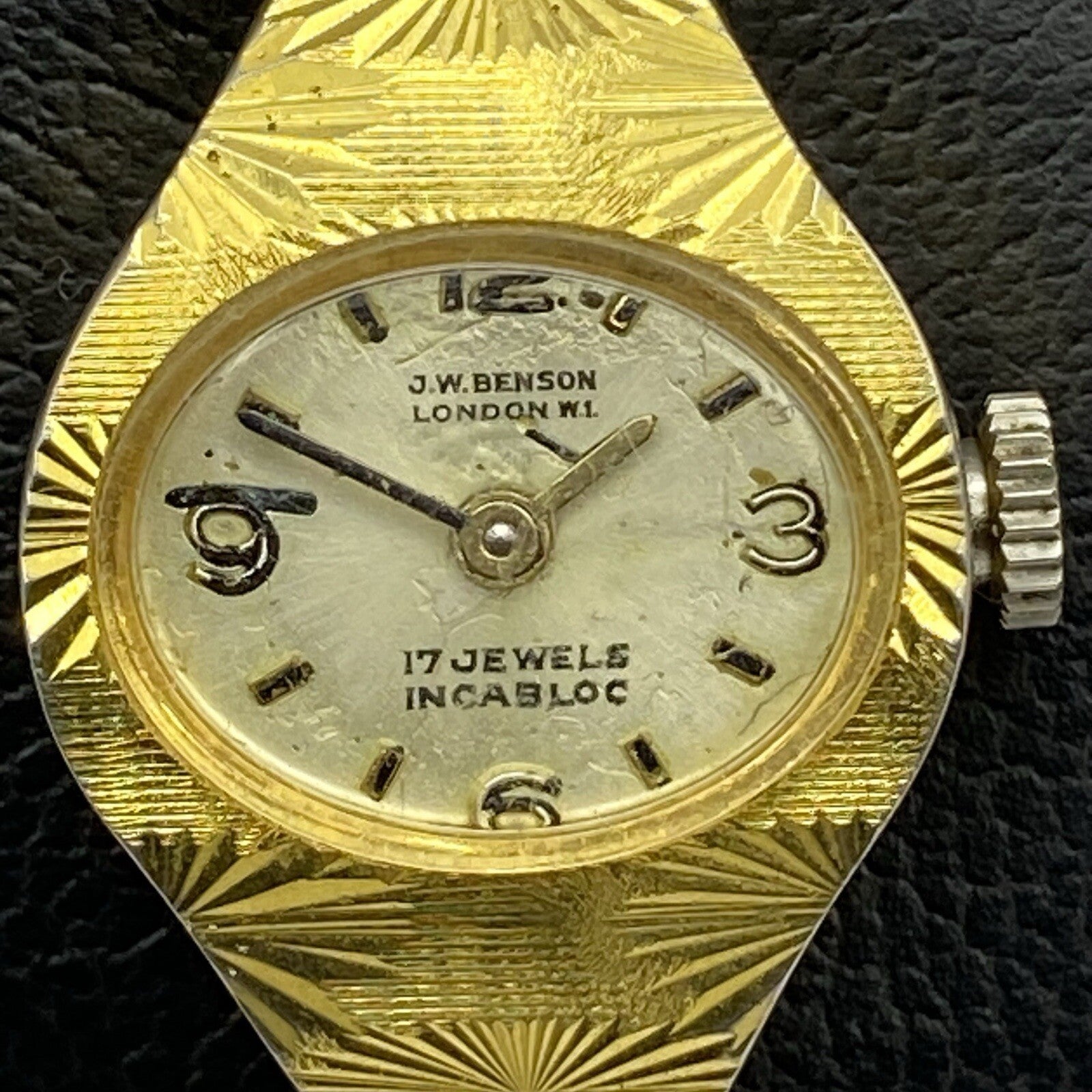 17mm Ladies J W Benson London FHF ST 69-21 Watch 6.7 Inches FOR PARTS TO RESTORE