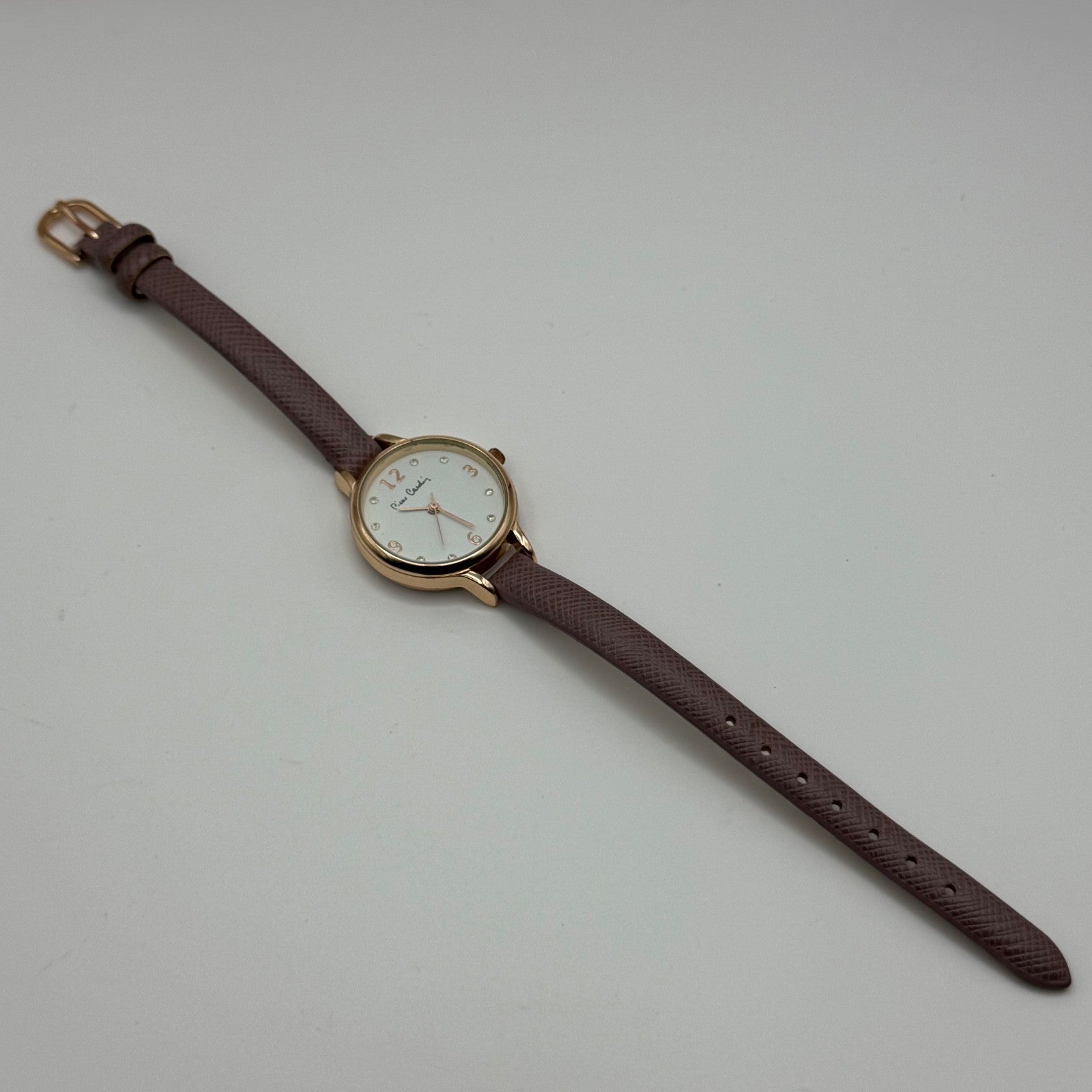 Ladies Pierre Cardin Watch Working New Battery Pink Strap Quartz 28mm