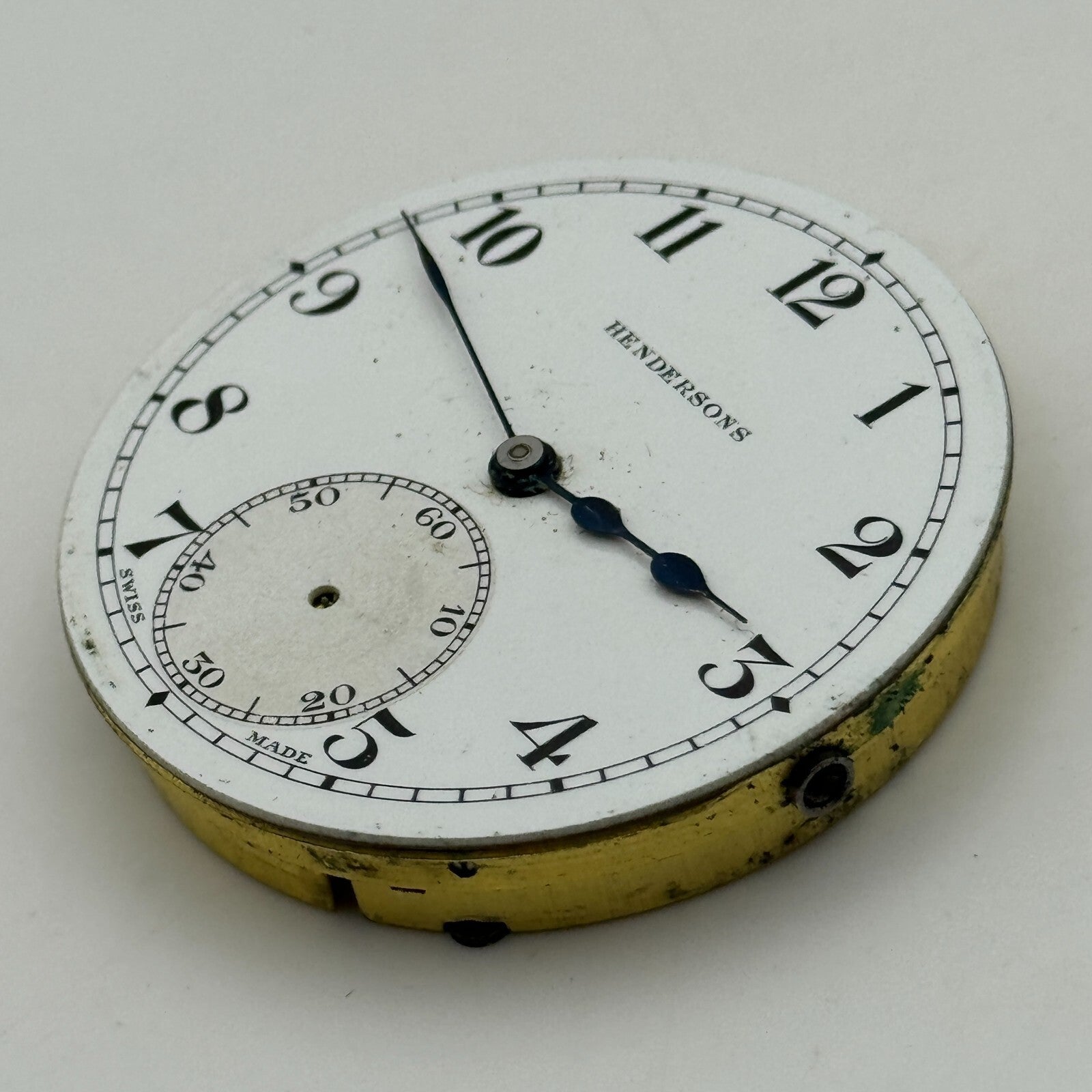 42.9mm High Grade Hendersons 17 Jewels Balance Ok Hunter Pocket Watch Movement